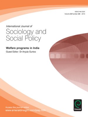cover image of International Journal of Sociology and Social Policy, Volume 34, Issue 3 & 4